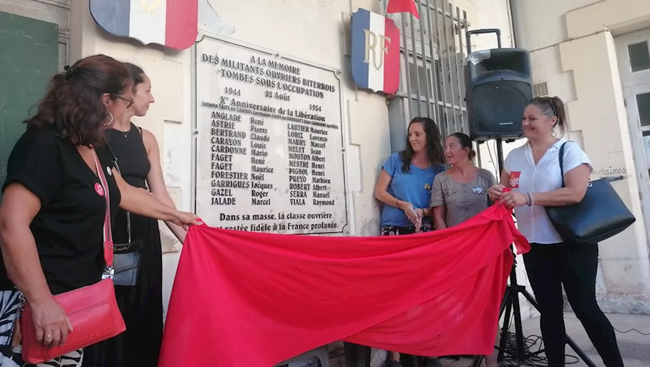 Cérémonie en hommage à trois femmes résistantes, ces 'ombres' de l’Armée des ombres, à Béziers