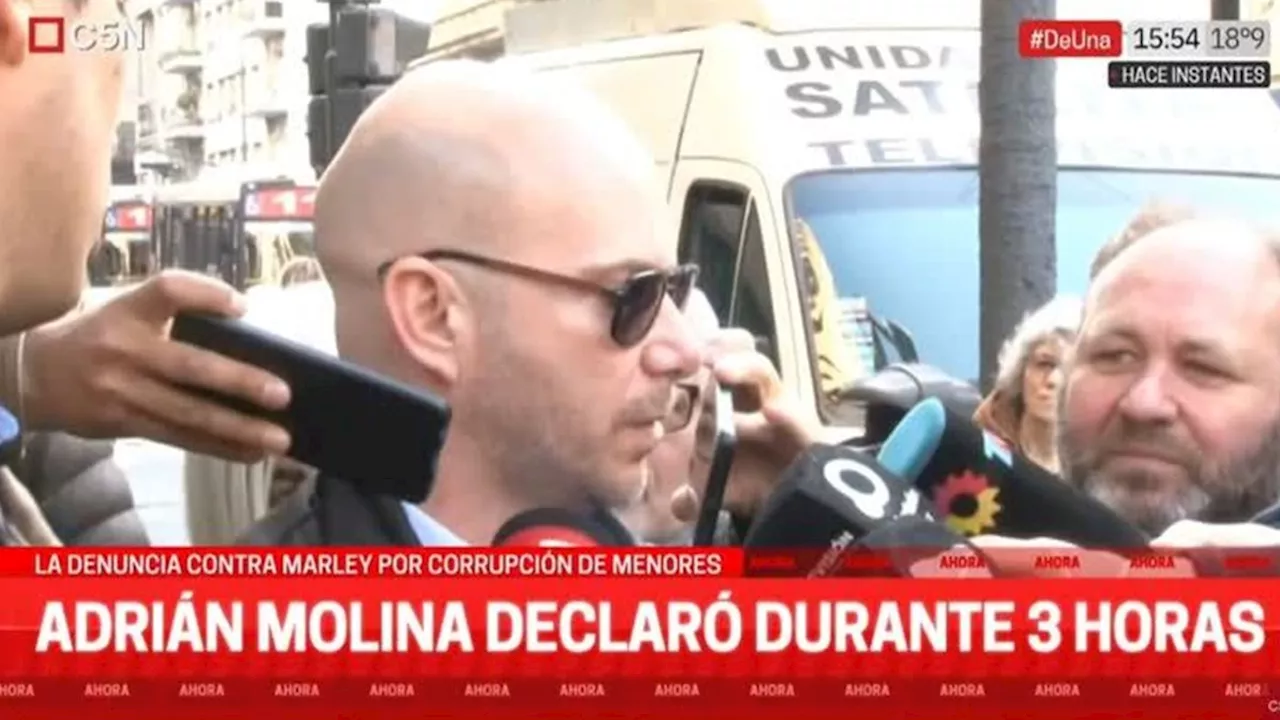 Así salía Adrián Molina tras ratificar la denuncia contra Marley: 'En manos de la Justicia'