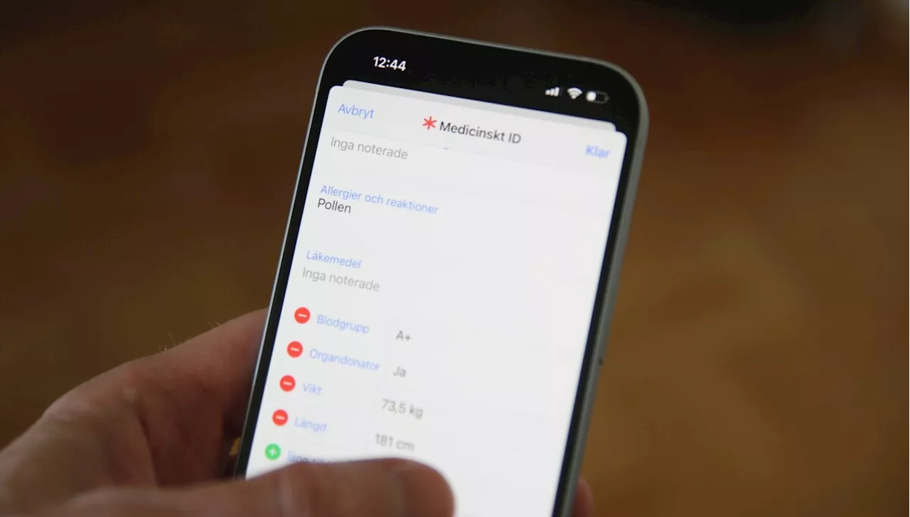 Innan olyckan är framme: Lägg in din medicinska information i mobilen