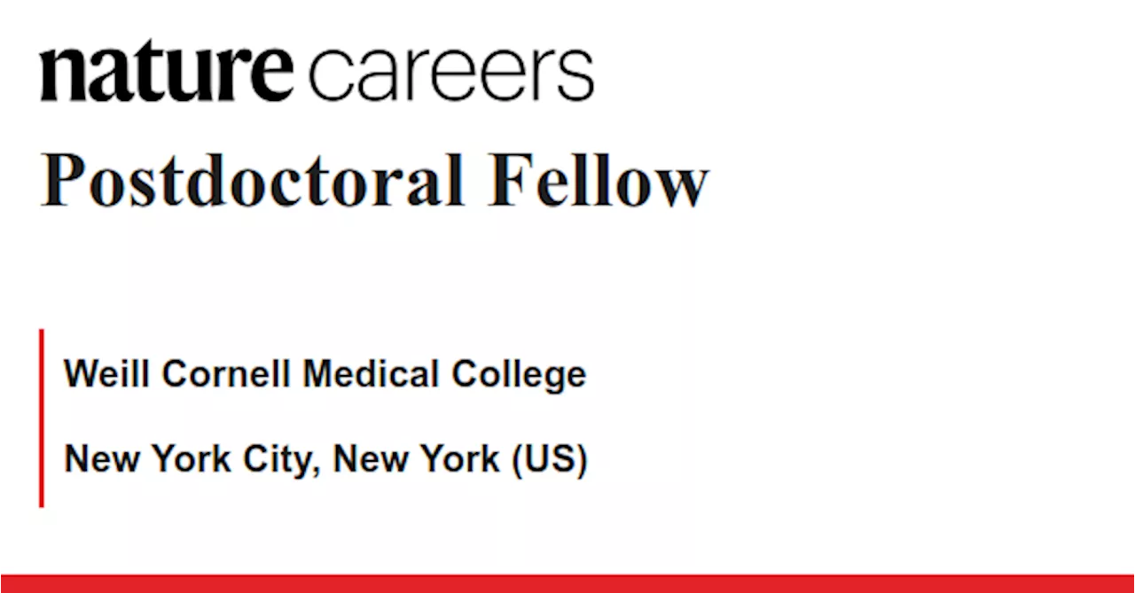  New York City, New York (US) job with Weill Cornell Medical College