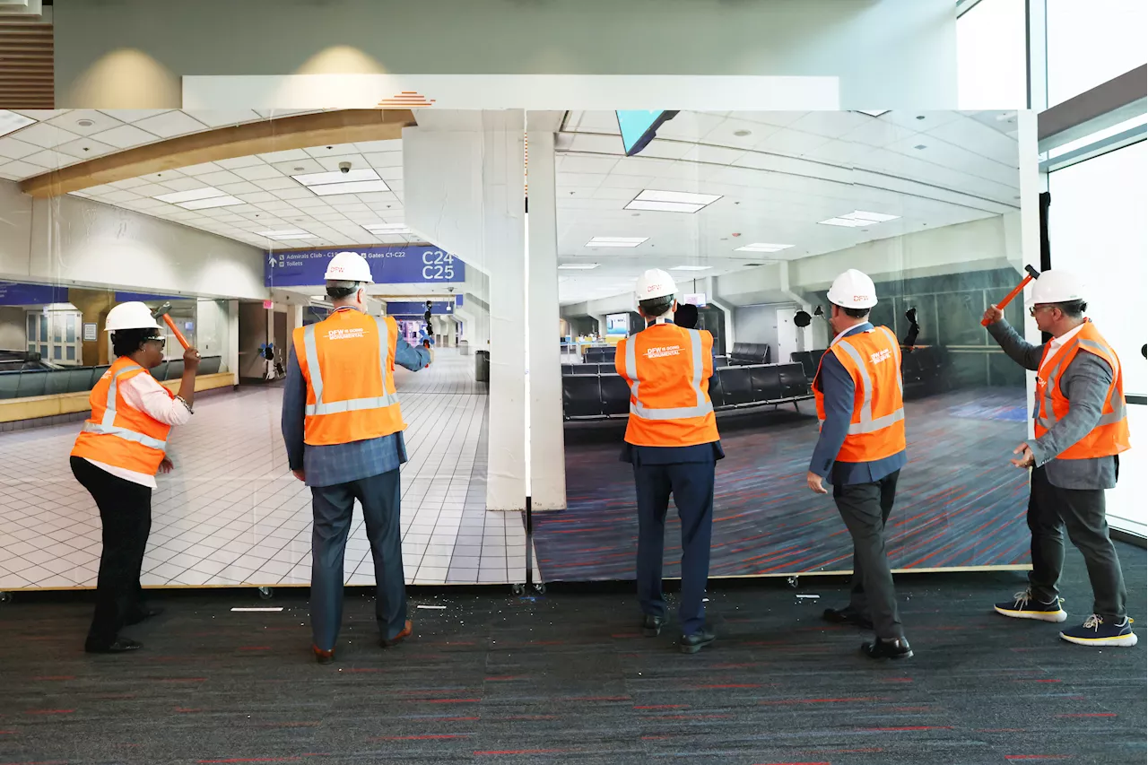 DFW Airport holds ‘wall-breaking' ceremony to mark beginning of airport transformation