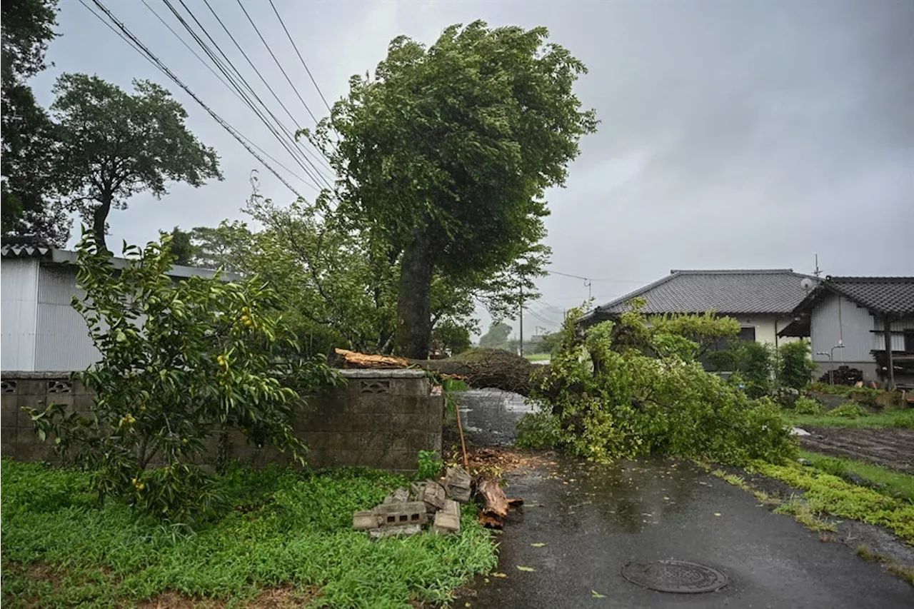 Dozens injured, power cut as Typhoon Shanshan hits southern Japan