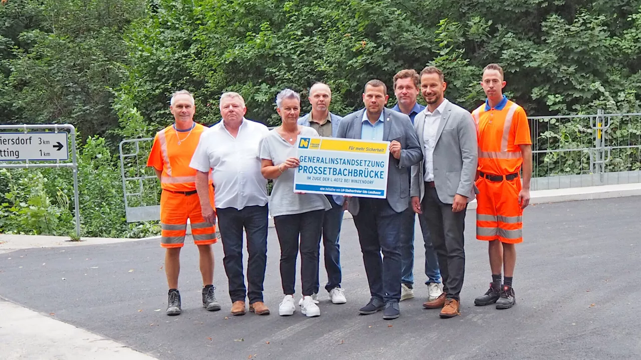 Prosset-Brücke wurde in Winzendorf-Muthmannsdorf wiedereröffnet