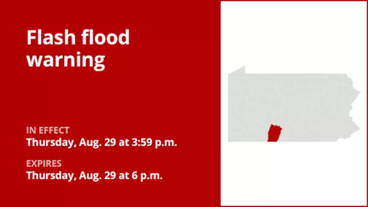 Flash flood warning affecting Bedford County Thursday evening