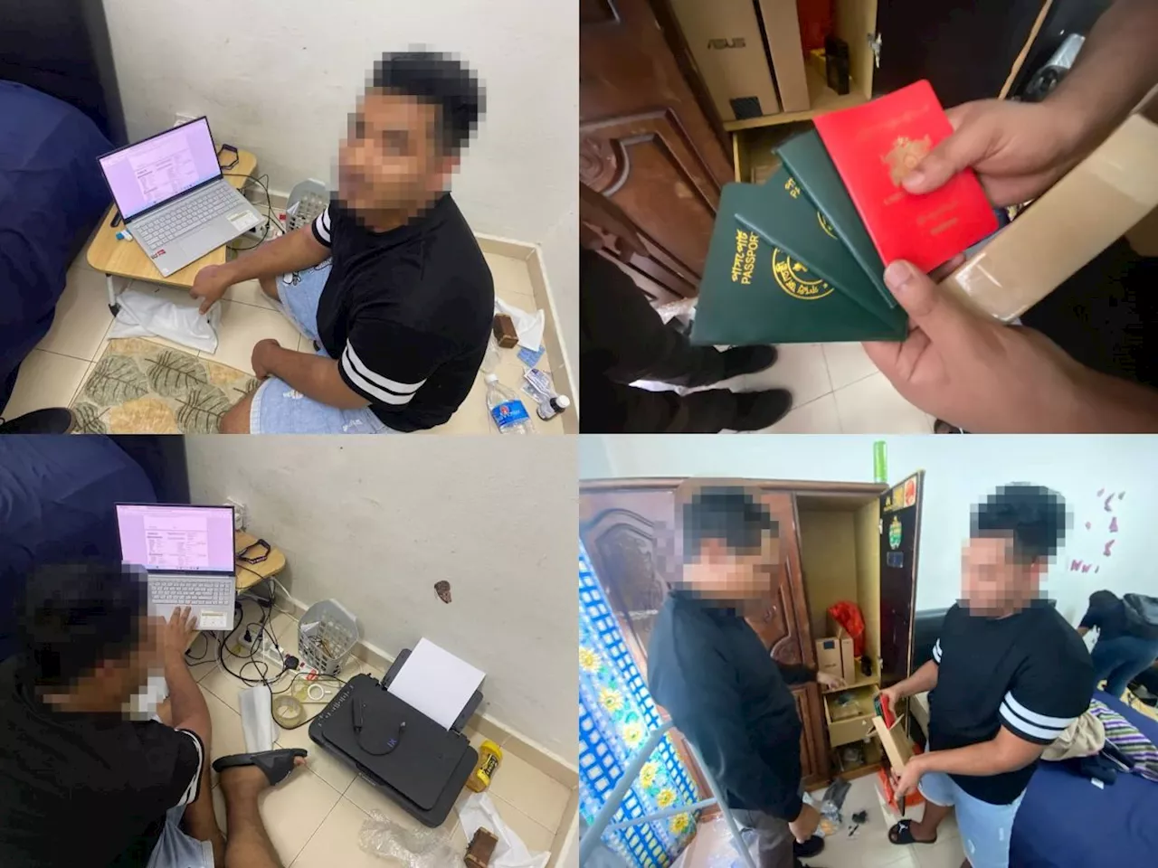 Immigration department nab five Bangladeshi men for producing forged passports to get Fomema documents