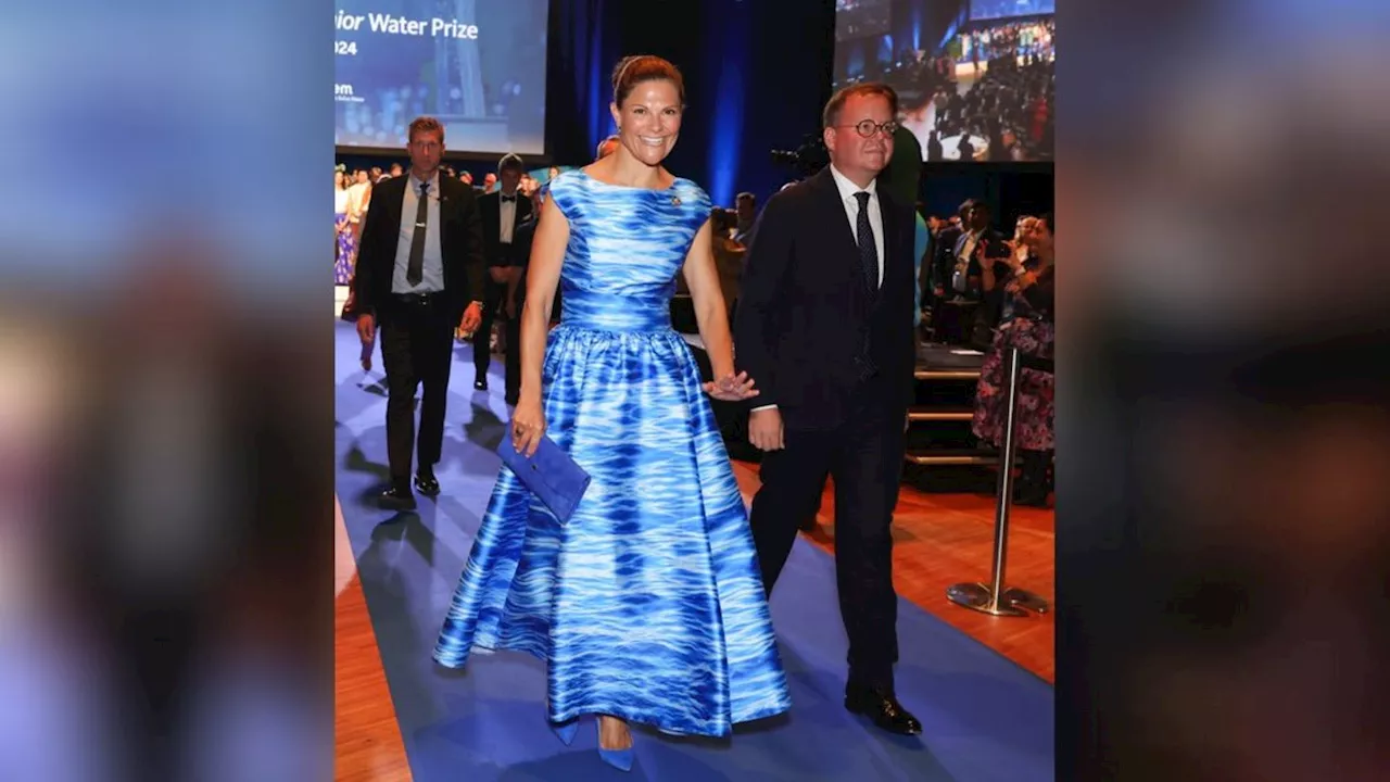 Kronprinzessin Victoria von Schweden: Im Wasser-Kleid zur Wasser-Preisverleihung