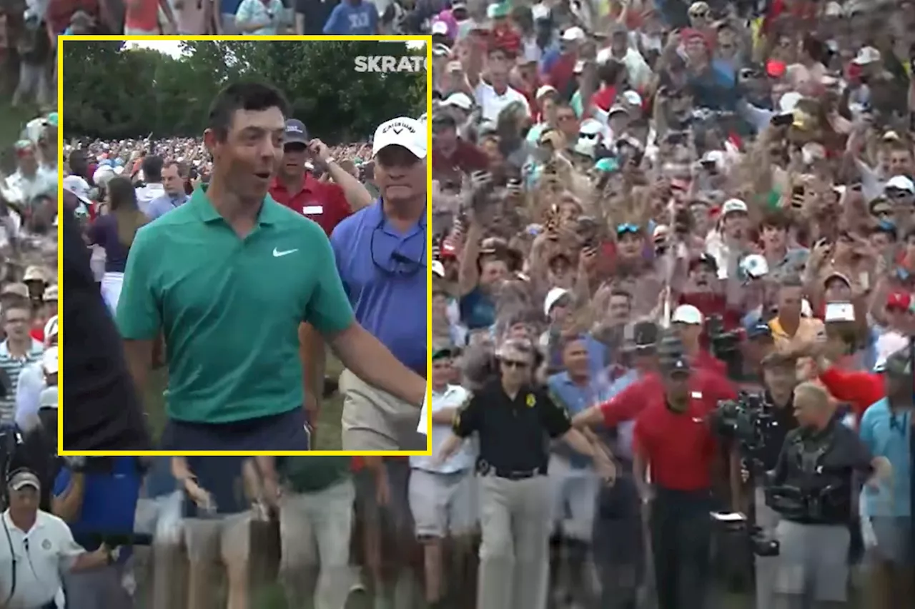 Rory McIlroy had stunned two-word reaction to iconic Tiger Woods moment at Tour Championship...