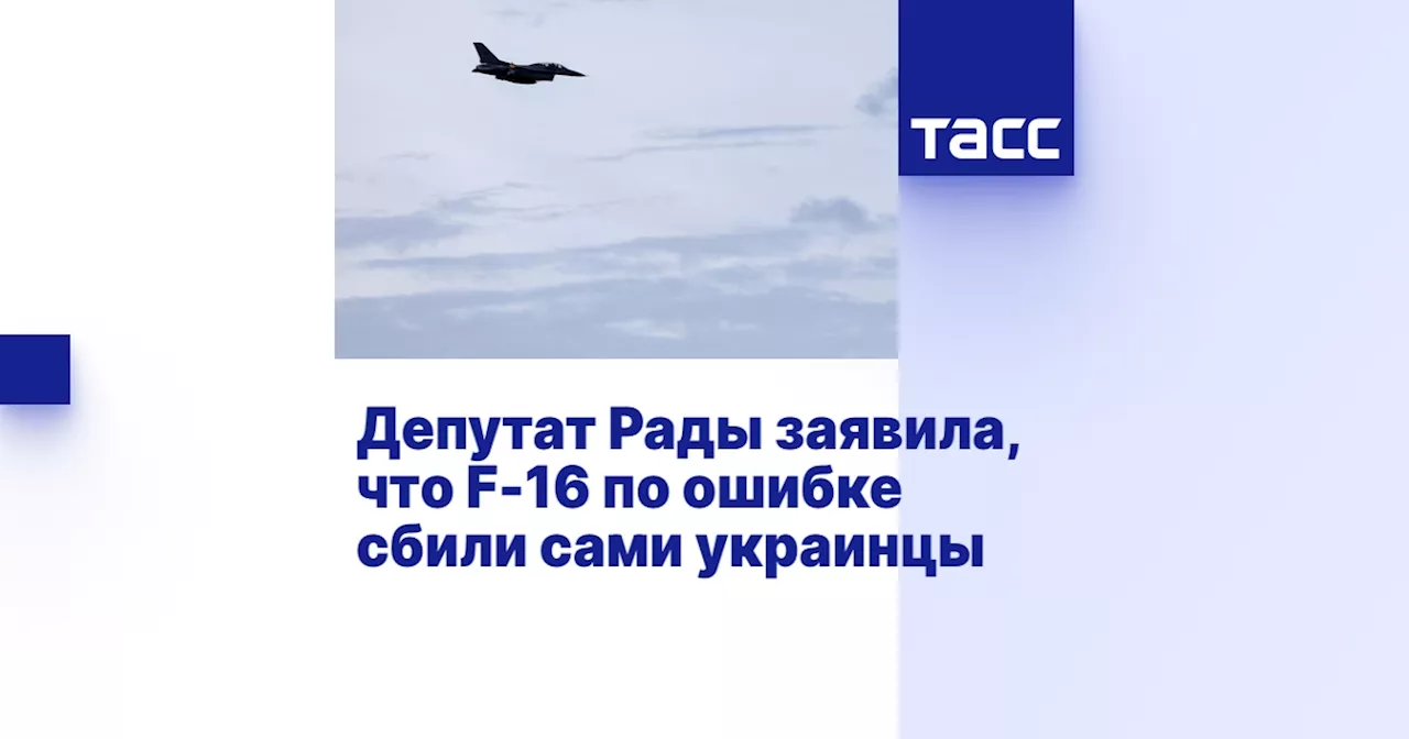 Депутат Рады заявила, что F-16 по ошибке сбили сами украинцы