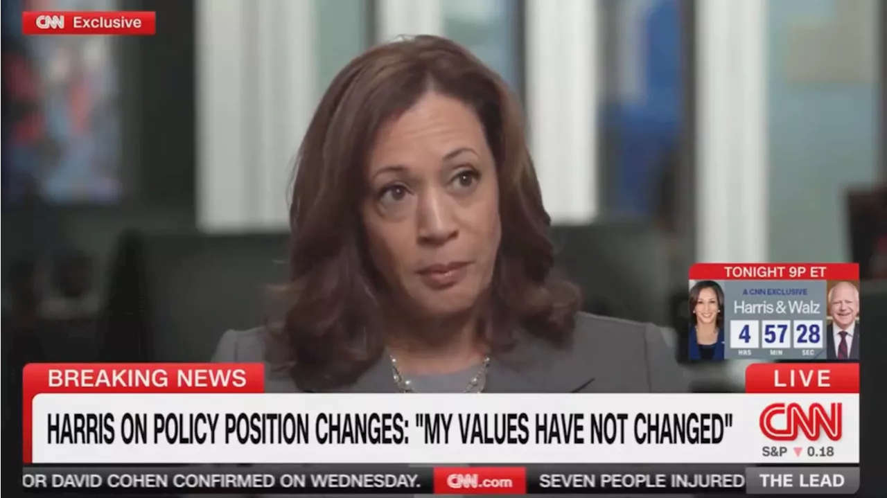 Kamala Harris Challenged on Policy Flip-Flops by CNN’s Dana Bash in First TV Interview