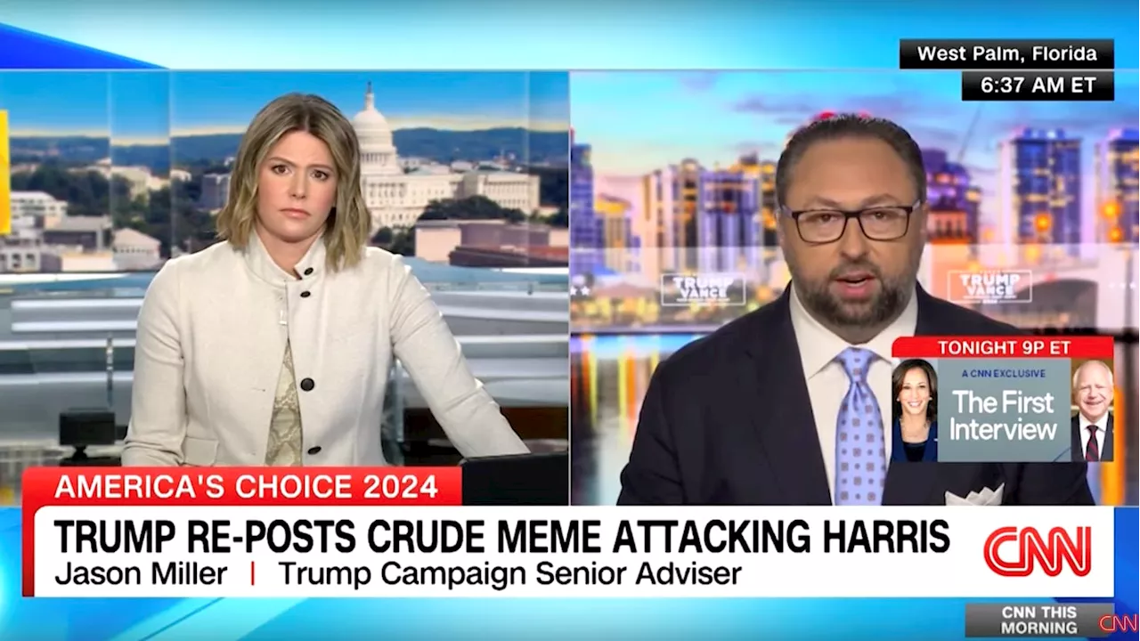 Trump Aide Jason Miller Struggles to Defend ‘Sexual’ Kamala Harris Post on CNN