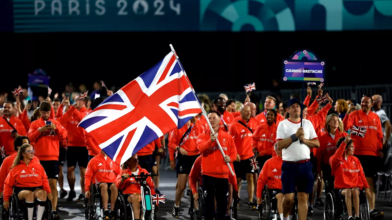 Britain’s Paralympics 2024 hopefuls line up for opening ceremony of Games in Paris...