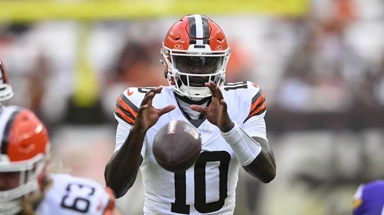 Browns releasing QB Huntley, on same day Watson's contract restructured