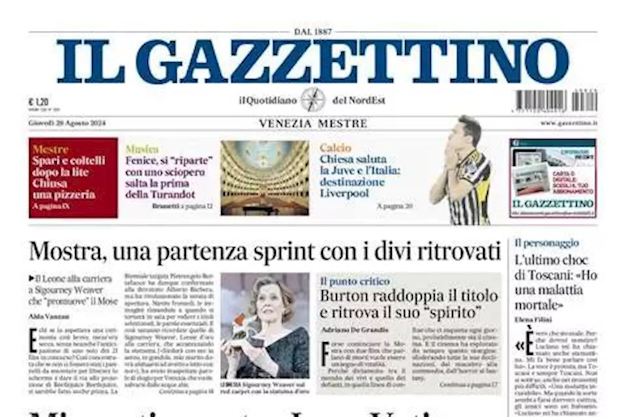 La prima de Il Gazzettino: “Chiesa saluta la Juve e l'Italia: destinazione Liverpool'