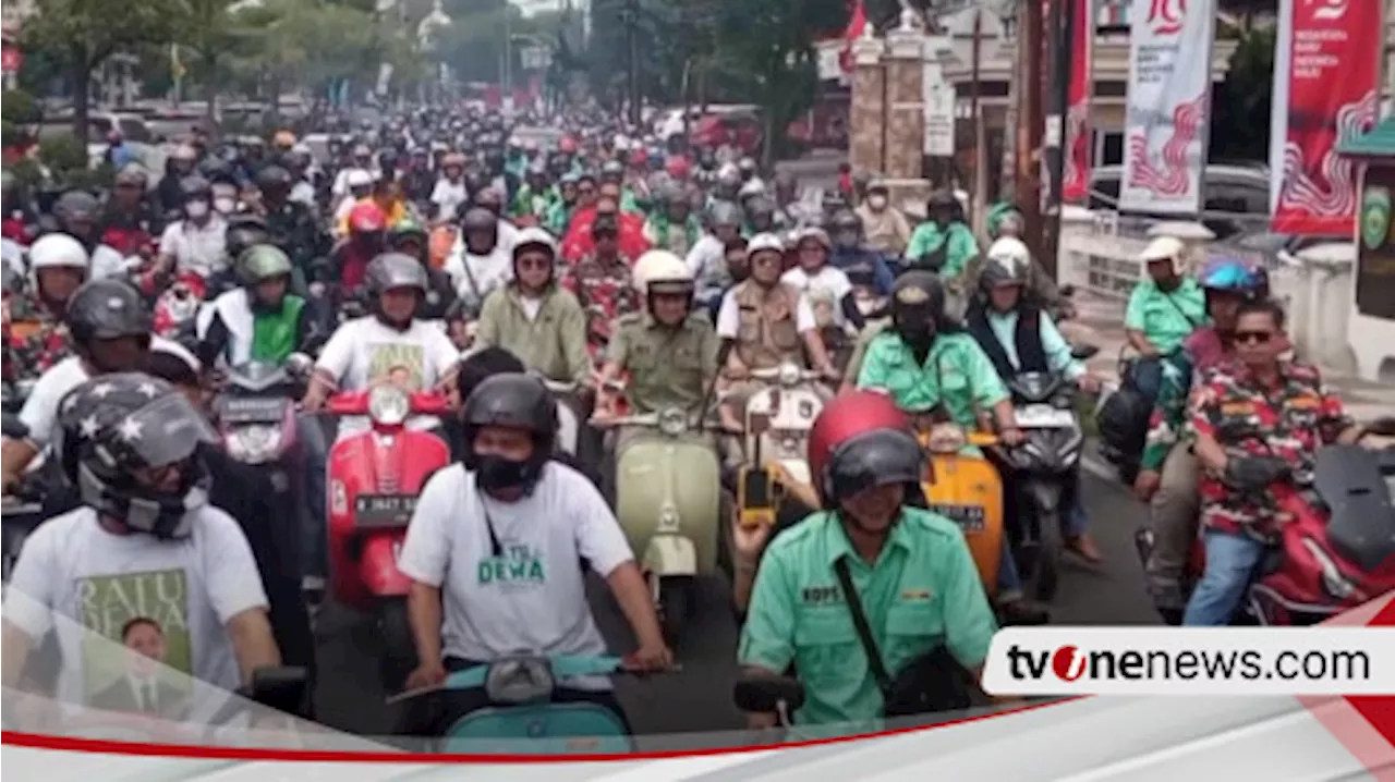 Motor Klasik Hiasi Jalanan Palembang, Antarkan Ratu Dewa-Prima ke KPU