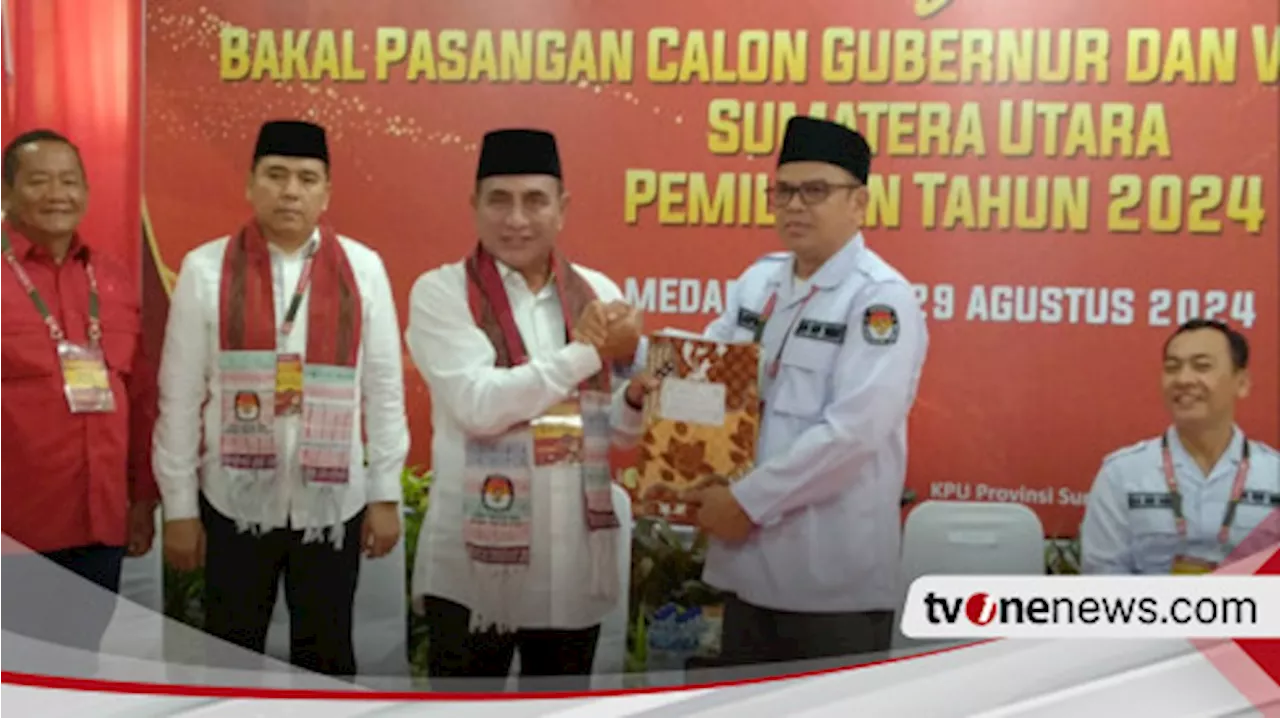 Siap Hadapi Bobby, Edy Rahmayadi Resmi Mendaftar Calon Gubernur dan Wakil Gubernur Sumatera Utara