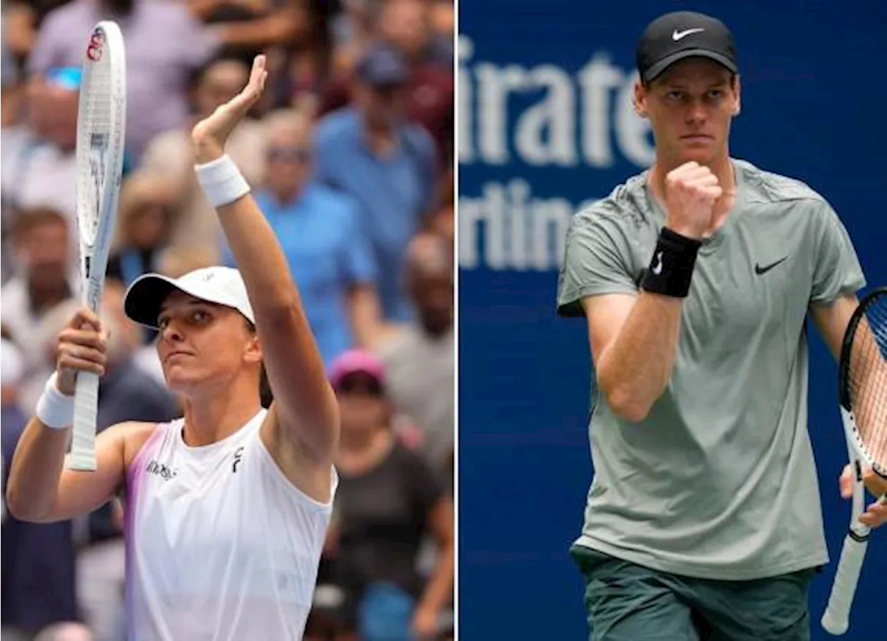 Iga Swiatek y Jannik Sinner cumplen con su etiqueta de favoritos en el US Open