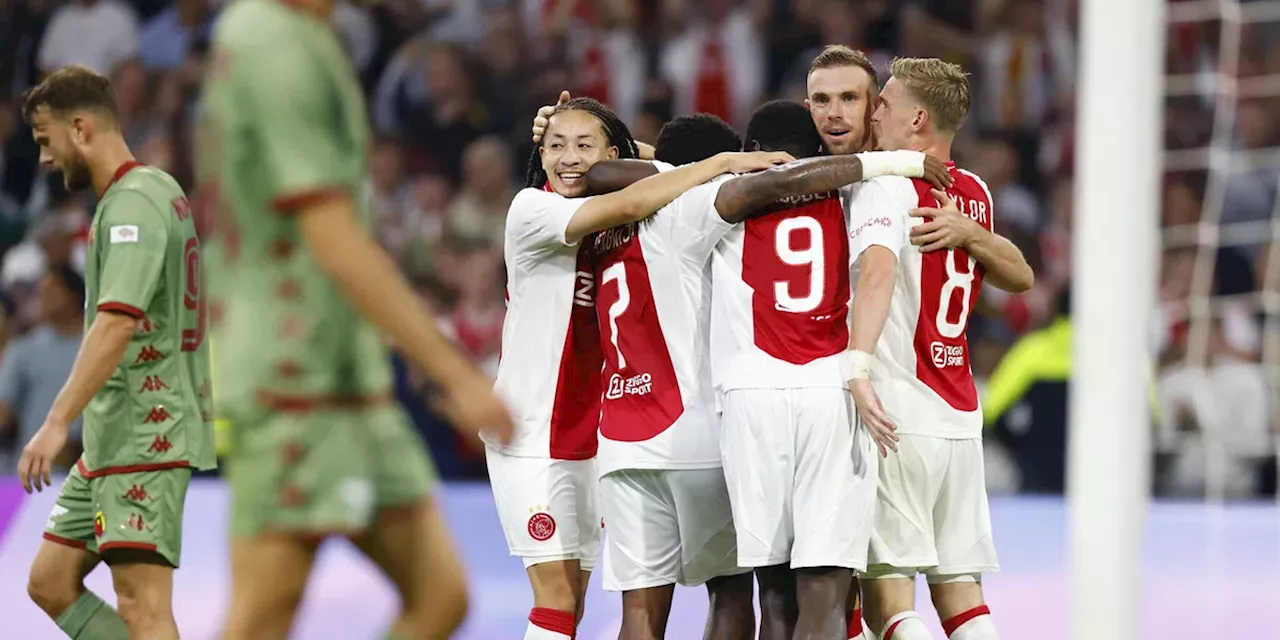 Ajax beleeft wederom zorgeloze avond en plaatst zich voor Europa League