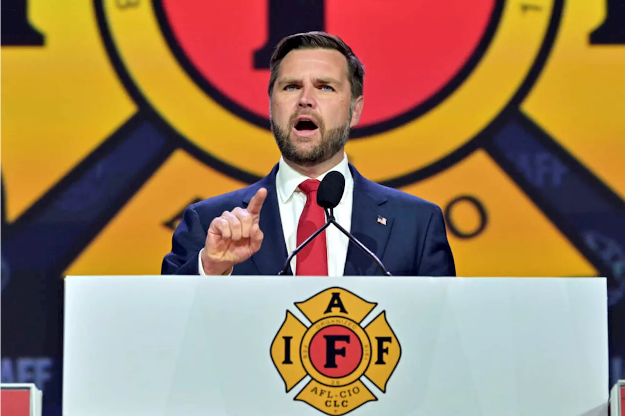 U.S. Sen. JD Vance pitches the GOP as the party of American workers at firefighters' convention