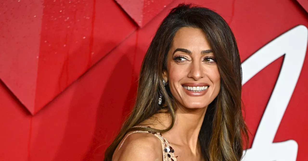 Amal Clooney Looks Like a ’90s Supermodel in a Plunging Slip Dress