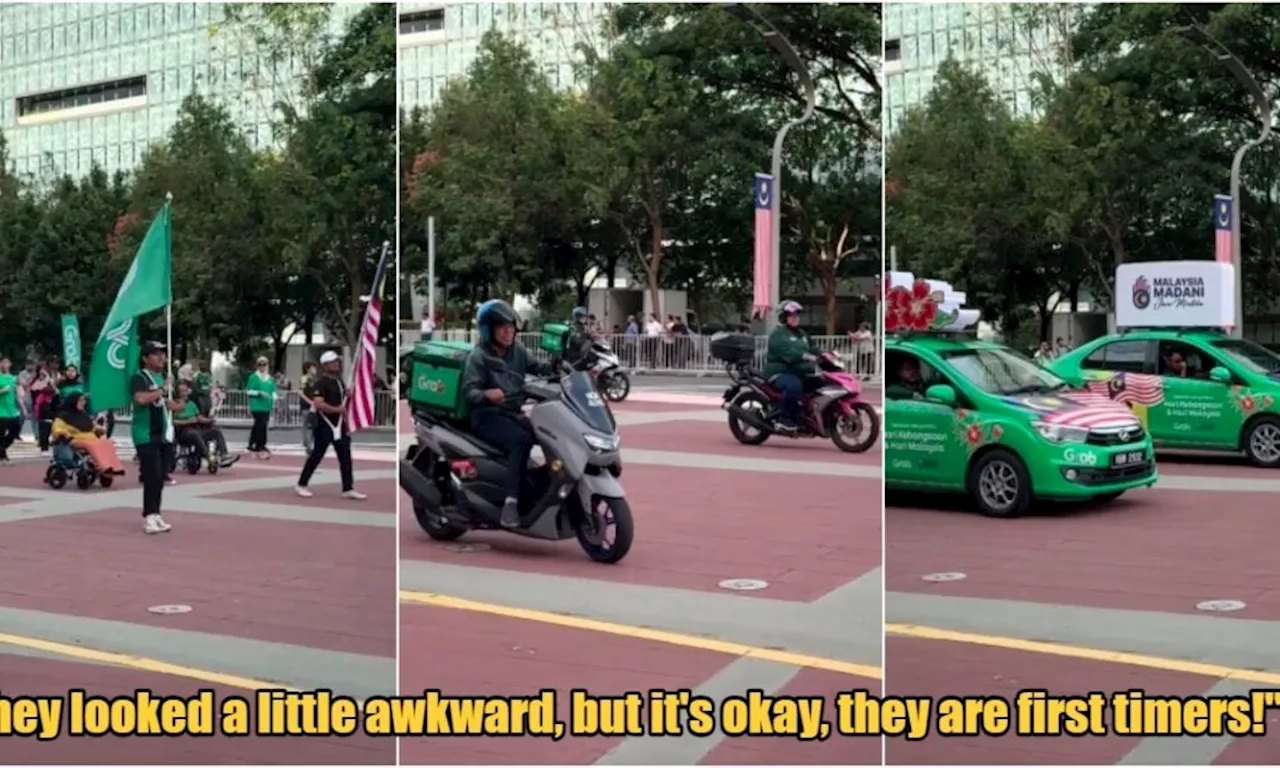 M'sians Delighted to See GrabFood Delivery Riders Being Included in This Year's Merdeka Day Parade