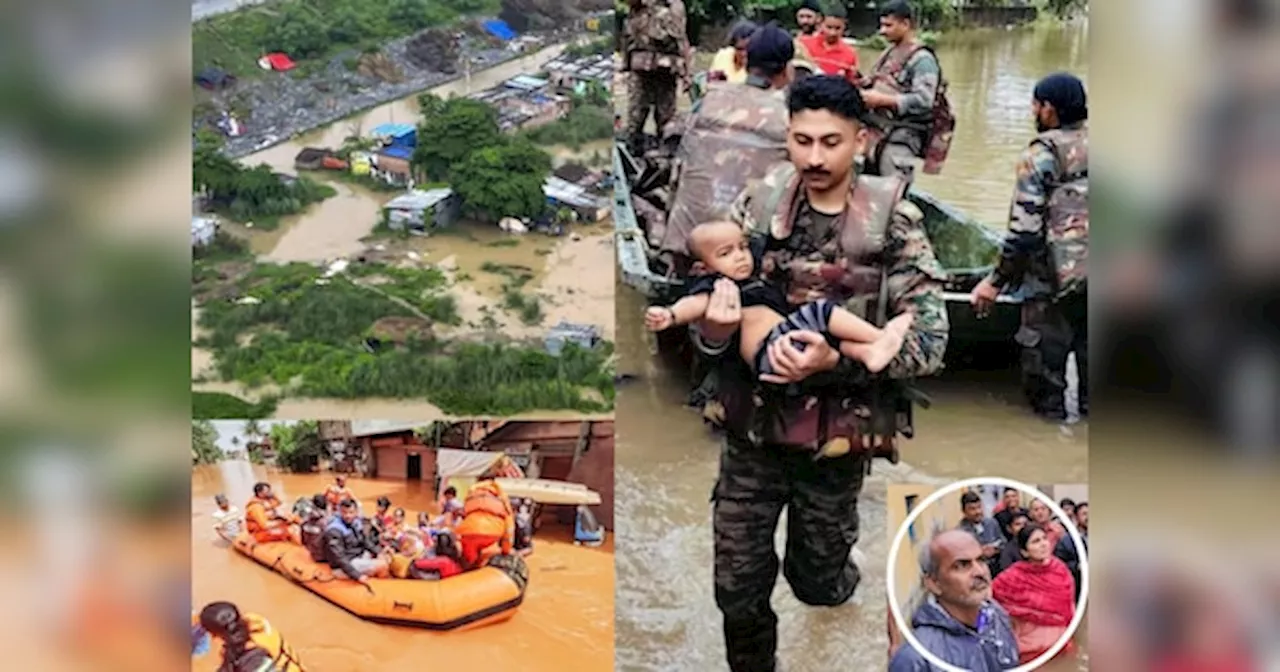 गुजरात में बाढ़ का तांडव, छत पर चढ़ा मगरमच्छ, रविंद्र जडेजा की पत्नी कमर तक पानी में उतरीं, देखें भयानक तस्वीरें