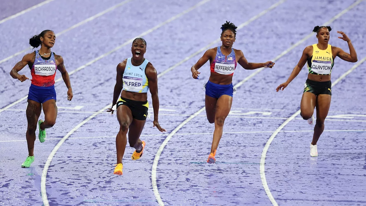 Sha'Carri Richardson takes silver in the 100 meters, bested by Saint Lucia's Julien Alfred