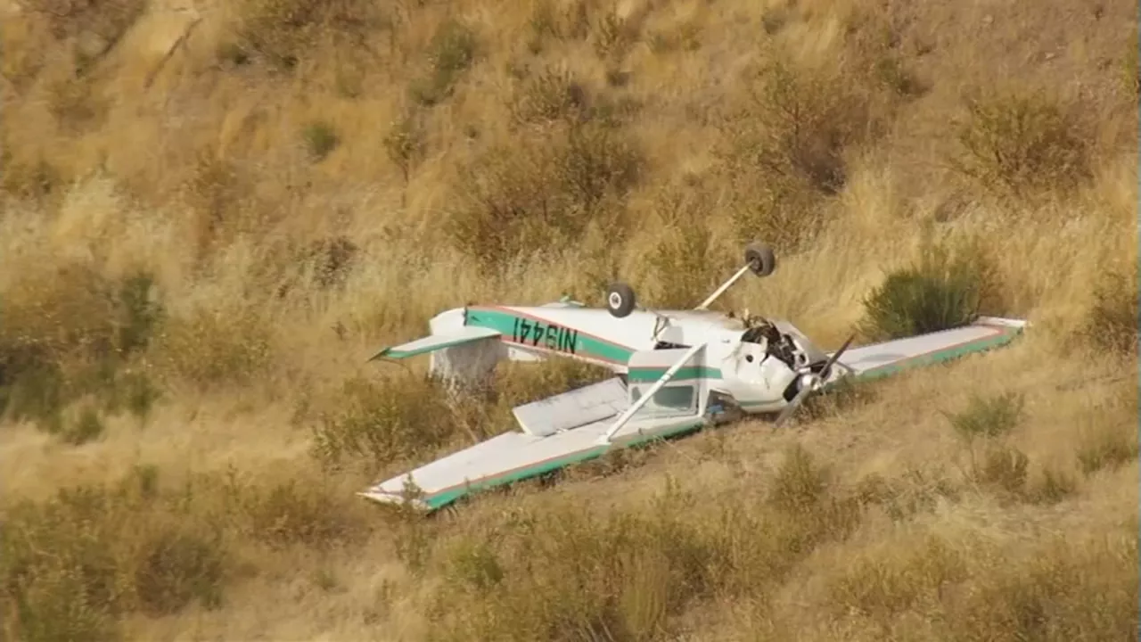 Pilot walks away unharmed after small plane crashes upside down south of Livermore