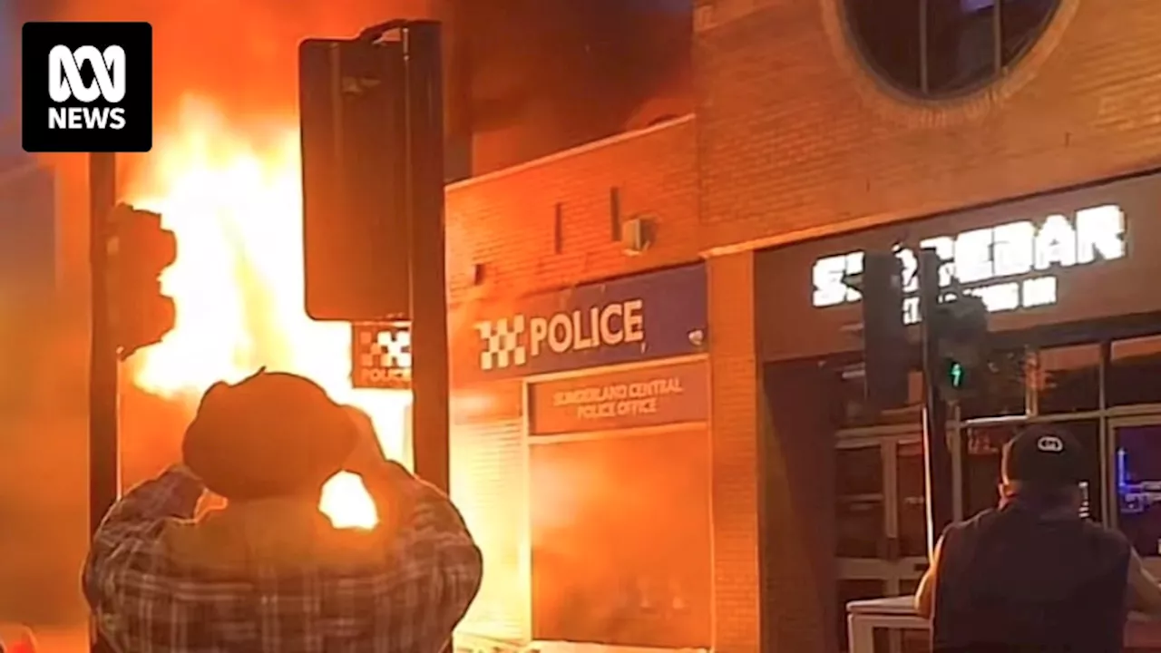 Protests turn violent in Sunderland as unrest spreads in England after Southport killings