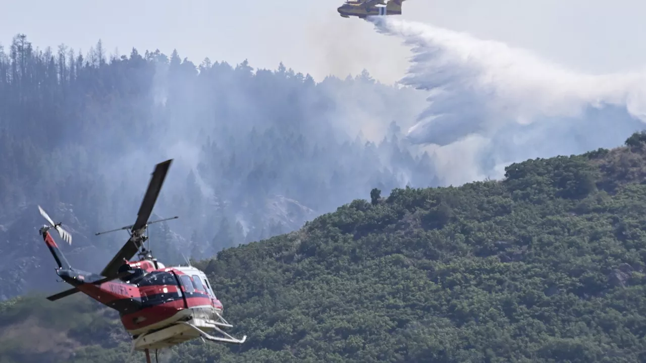 Firefighters continue battling massive wildfire in California ahead of thunderstorms, lightning