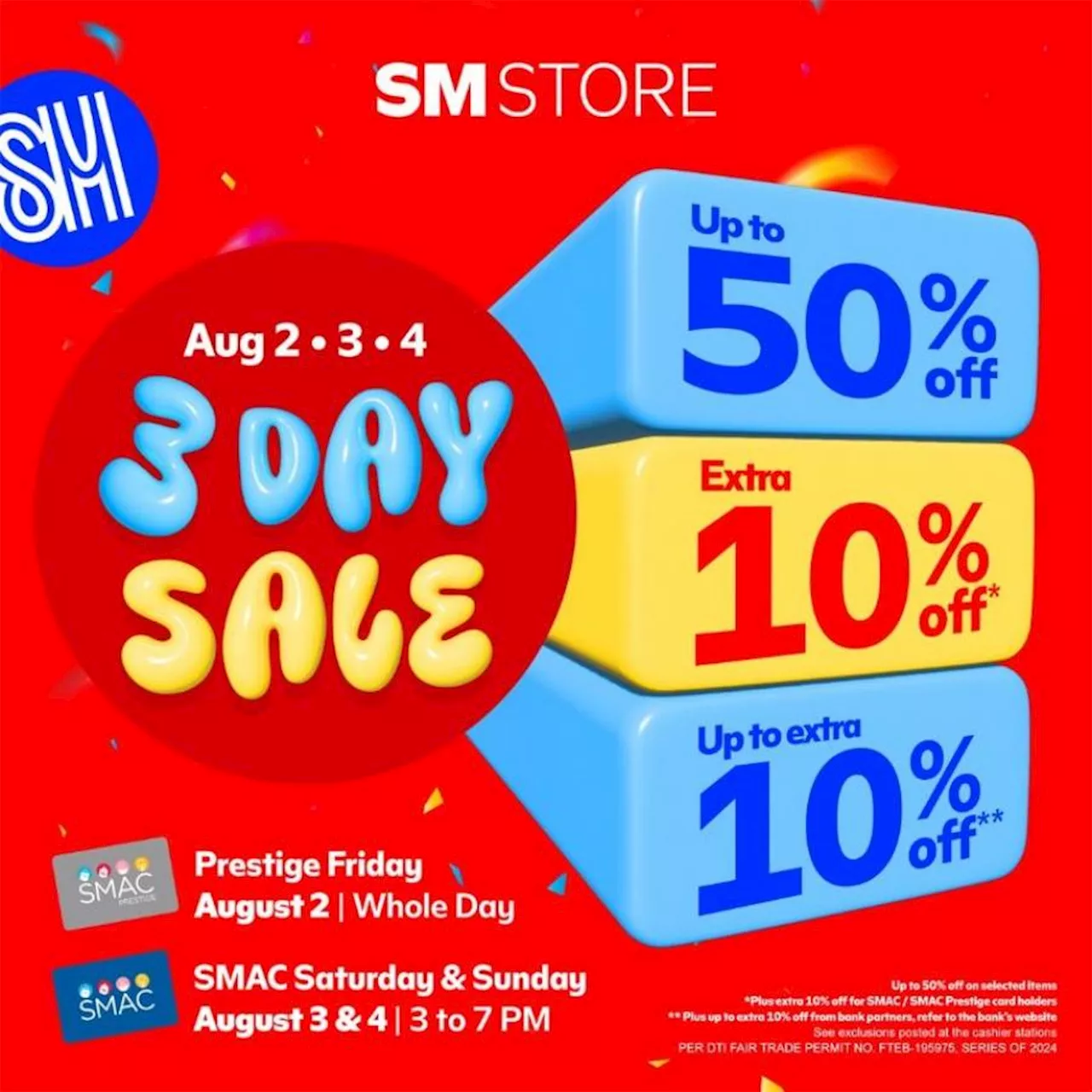 Every deal you shouldn’t miss every day, this SM Store 3 Day Sale