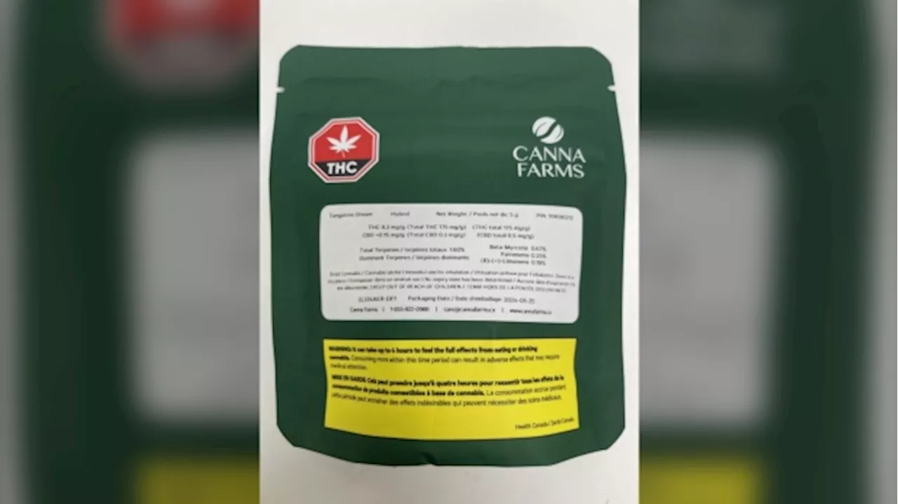 Cannabis recalled due to incorrect label: Health Canada