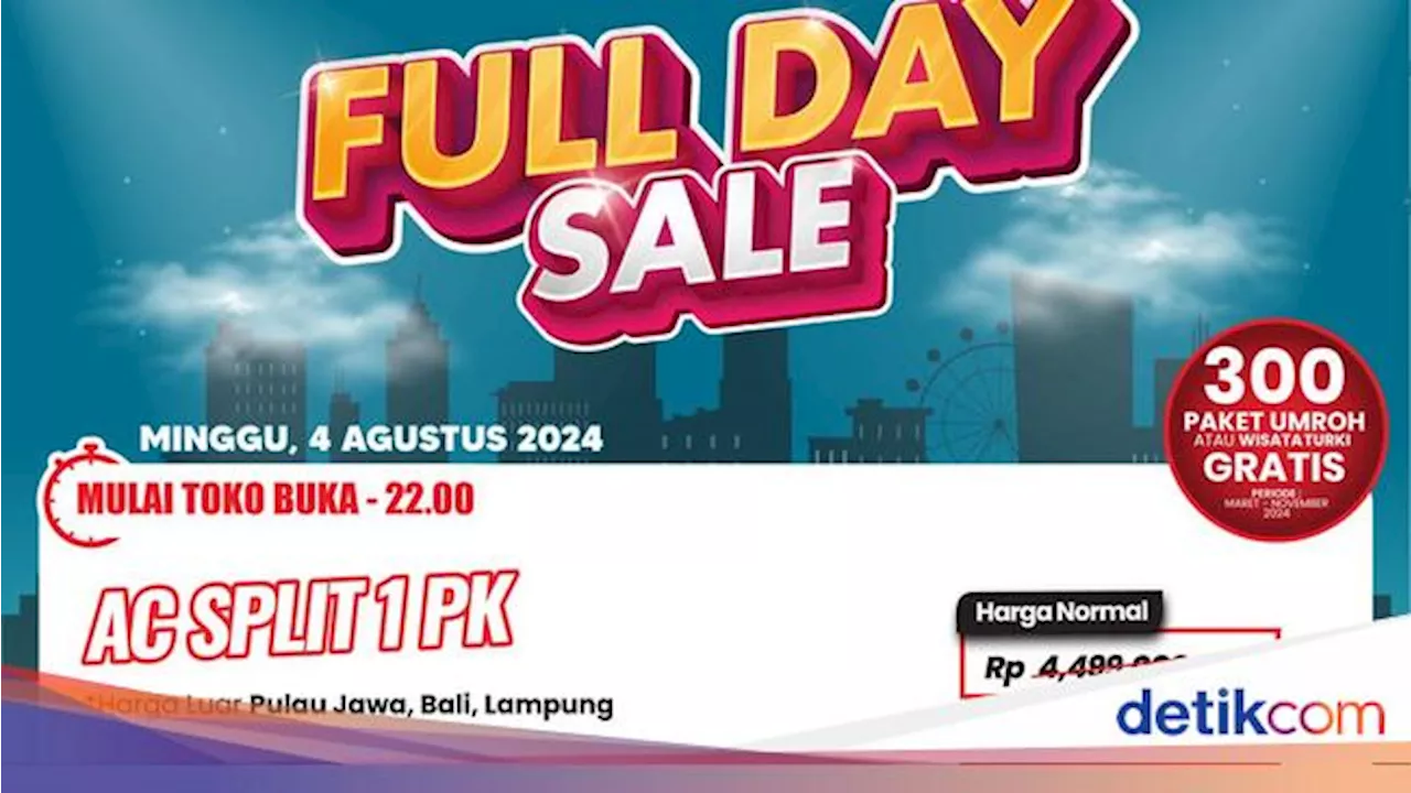 AC Split 1 PK Diskon 1 Jutaan di Transmart Full Day Sale!