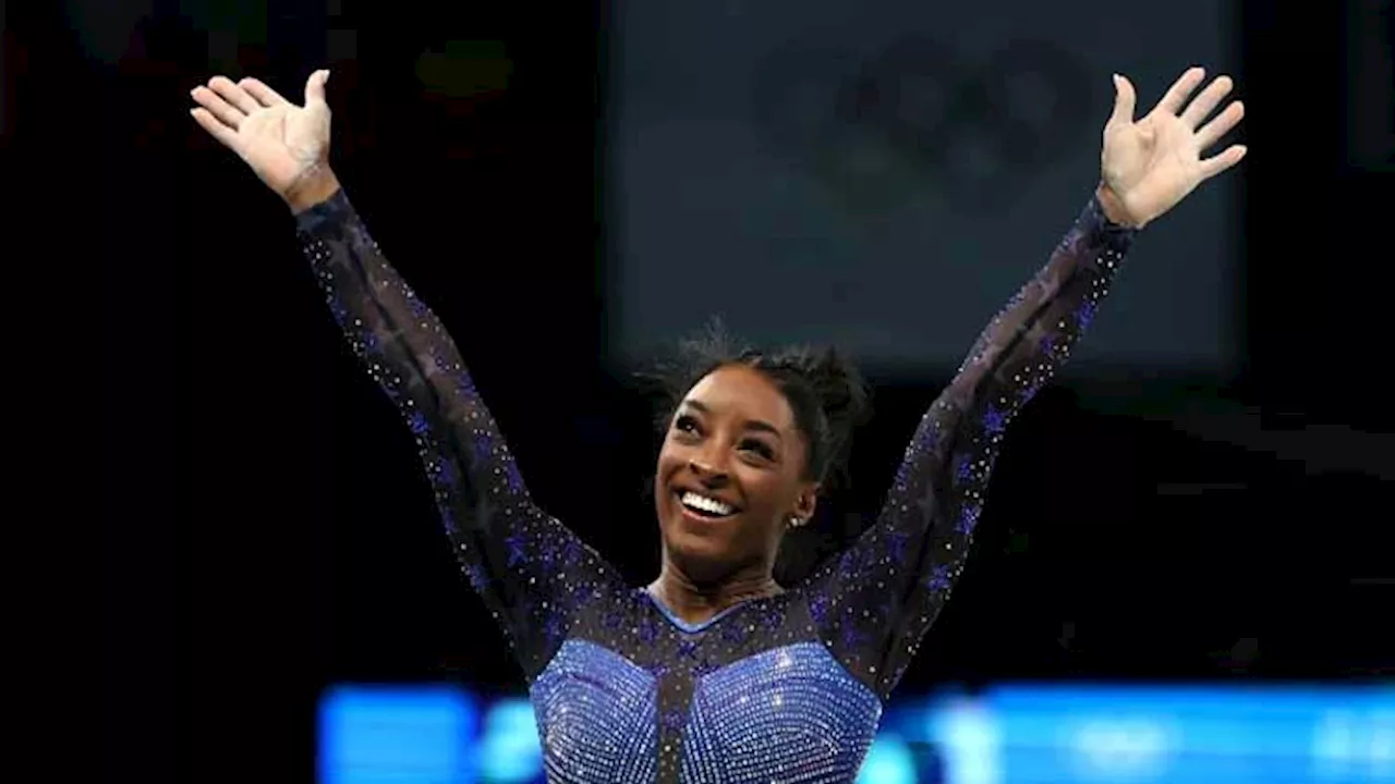 Simone Biles makes history with second all-around Olympic gymnastics title, 8 years after her first