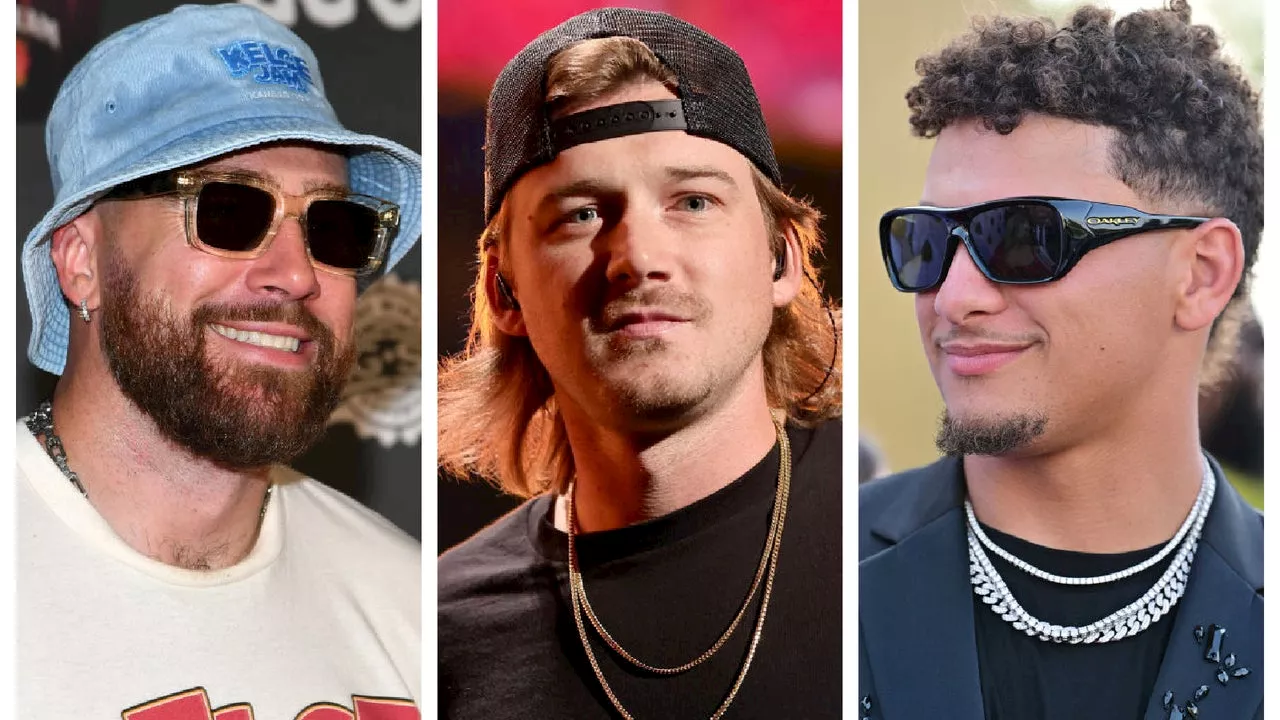 Travis Kelce and Patrick Mahomes Flank Morgan Wallen at Kansas City Concert