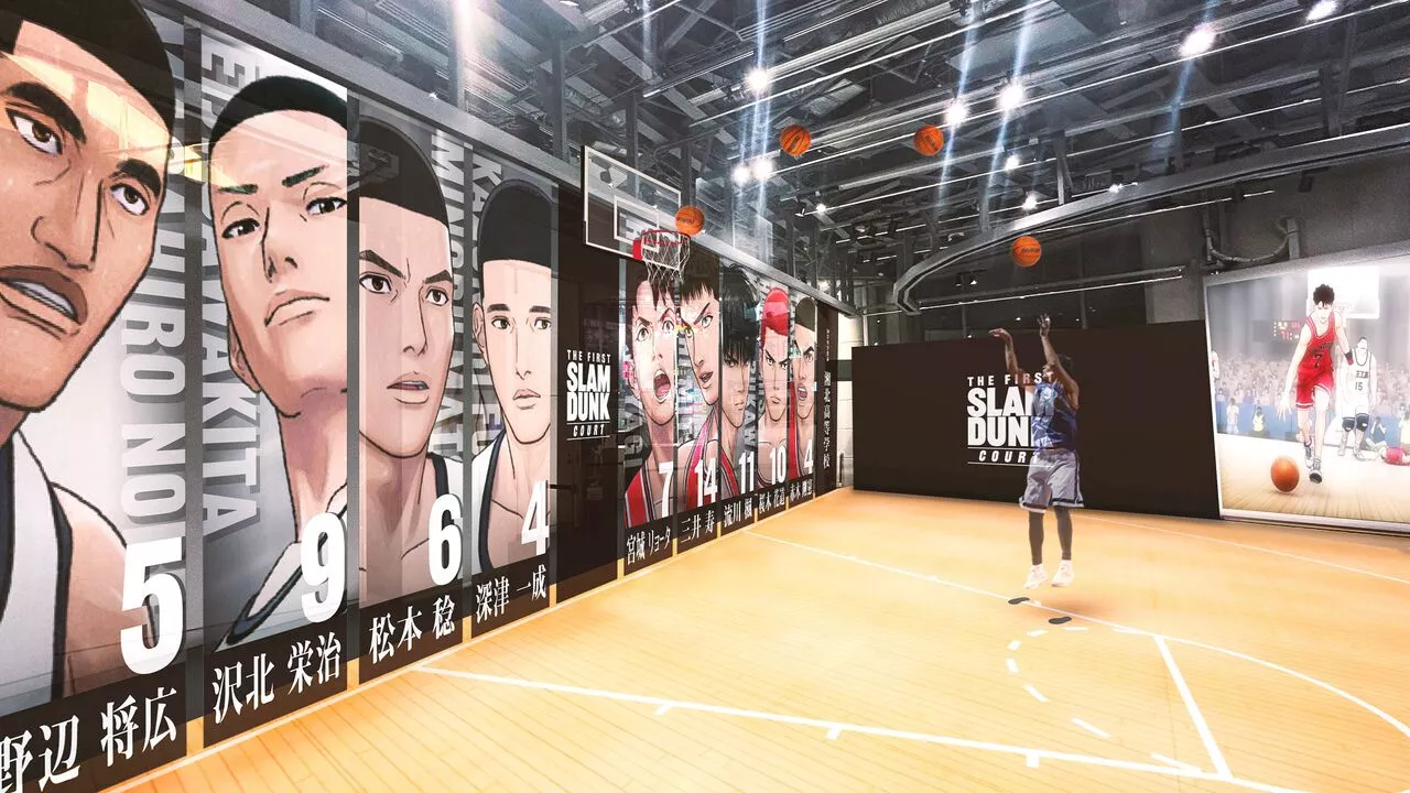 【スラムダンク】映画『THE FIRST SLAM DUNK』復活上映記念イベントが8月9日より開催。ギャラリー&カフェ、ロッカールームをイメージしたグッズエリアなどを展開