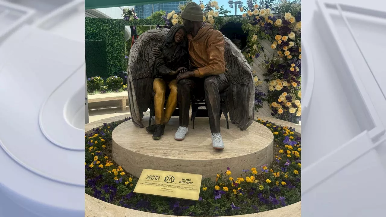 Lakers unveil 2nd Kobe Bryant statue, featuring daughter Gianna