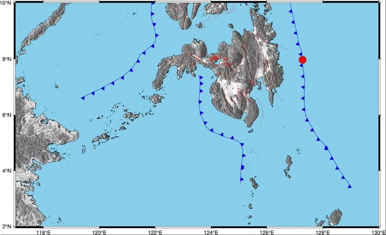 Magnitude 5.0 earthquake recorded offshore Davao Oriental