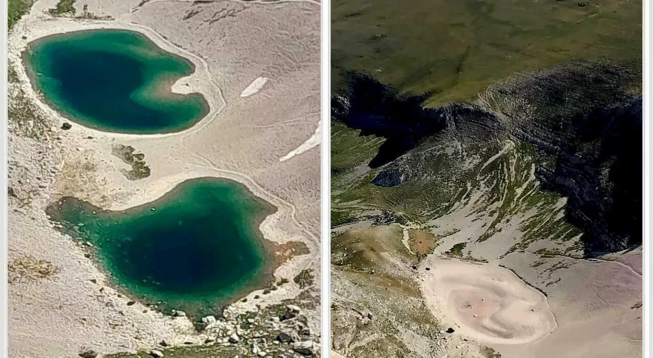 Lago di Pilato prosciugato, allarmante confronto con il 2023, timori per l'estinzione di un gamberetto preisto