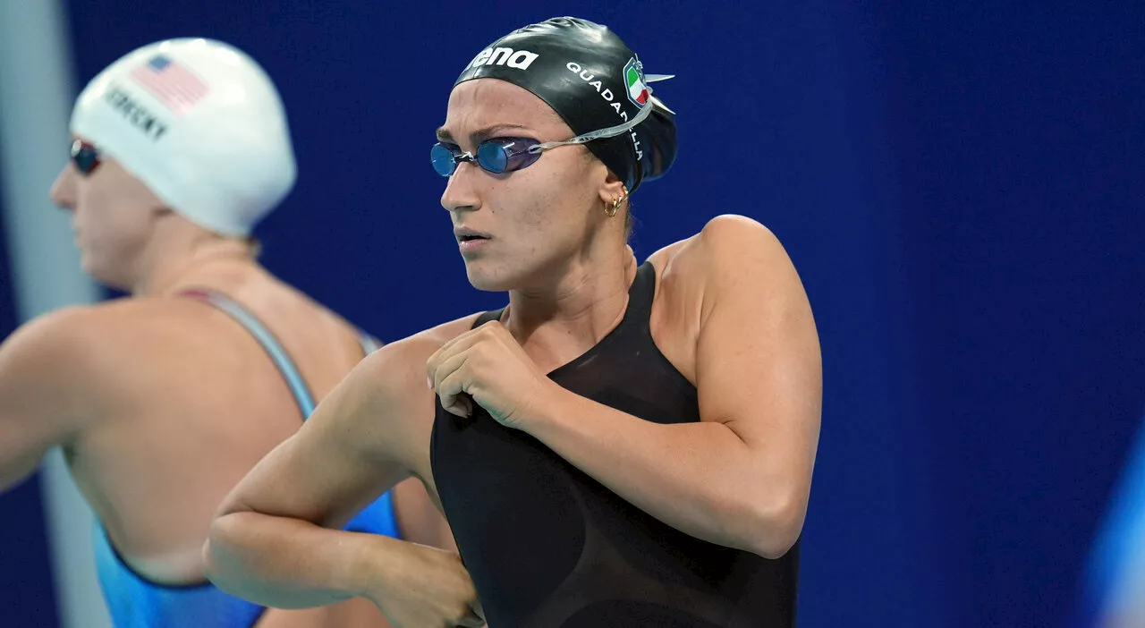 Simona Quadarella, sfuma ancora la medaglia: quarto posto negli 800 m stile libero, ma migliora il record ital