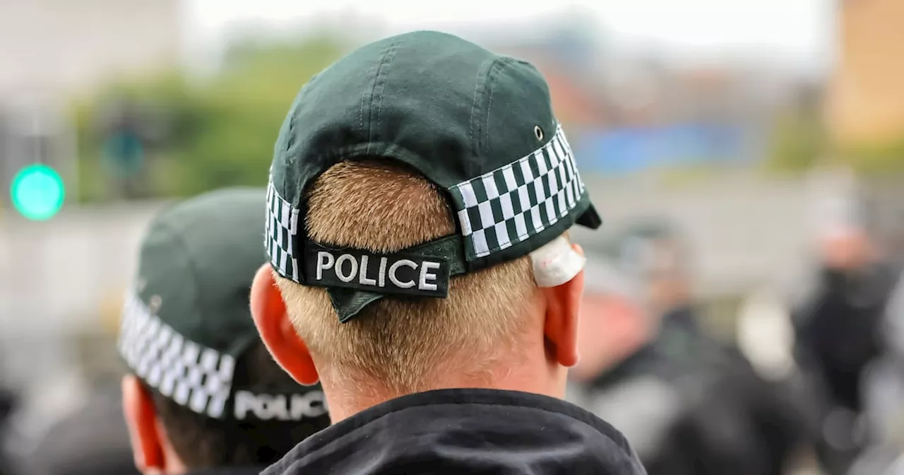 Riot police separate protest groups at Belfast demonstration