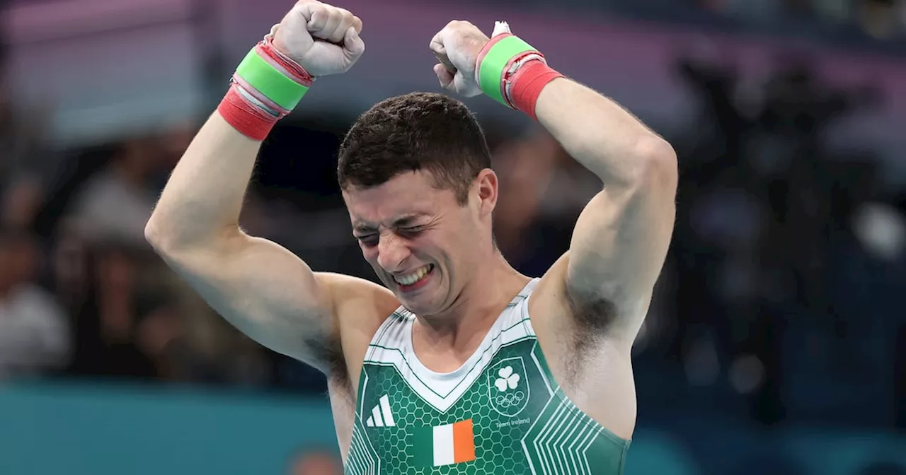 Tears of joy flow as Rhys McClenaghan wins historic Olympic gold medal for Ireland in gymnastics