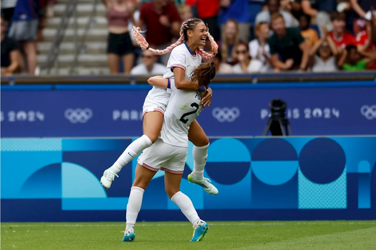 Trinity Rodman’s late goal sends U.S. women’s soccer into Olympics semifinals