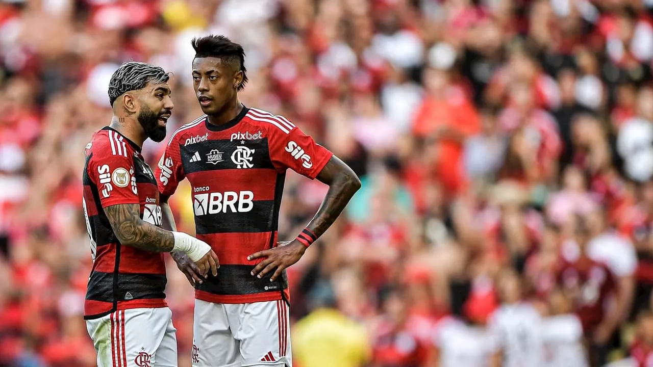 Gabigol e Bruno Henrique iniciam jogo juntos pela terceira vez no Flamengo em 2024; relembre