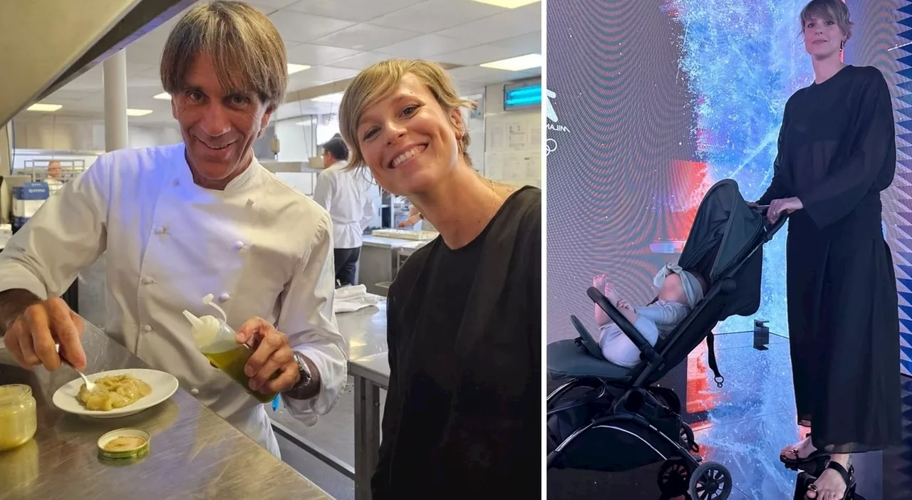 Federica Pellegrini e la pappetta stellata per la piccola Matilde: «Grazie chef Oldani»