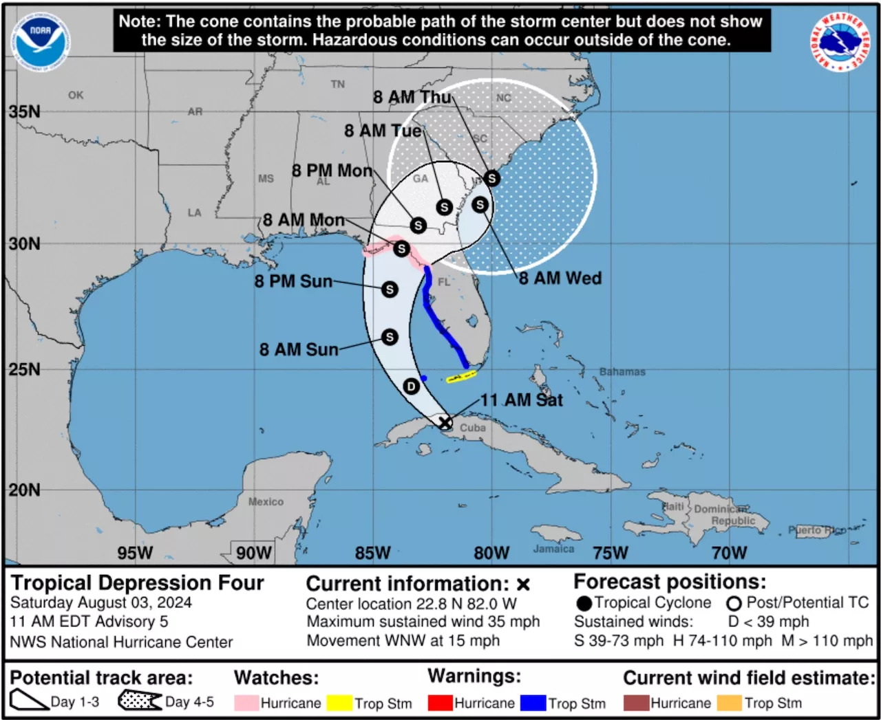 Tropical Storm Debby expected to form as rain, wind nears Florida’s Gulf Coast