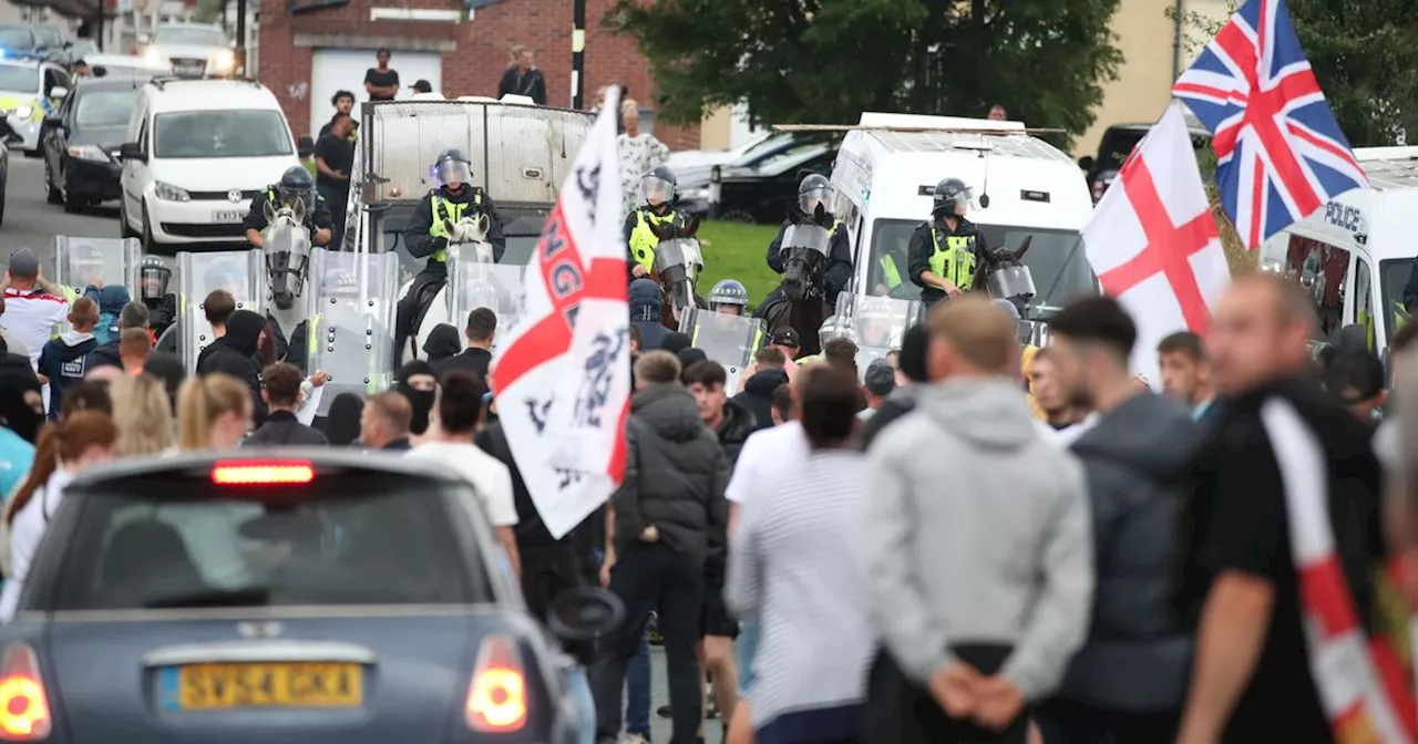 Eight arrested after 'shocking' riot as three police officers hospitalised