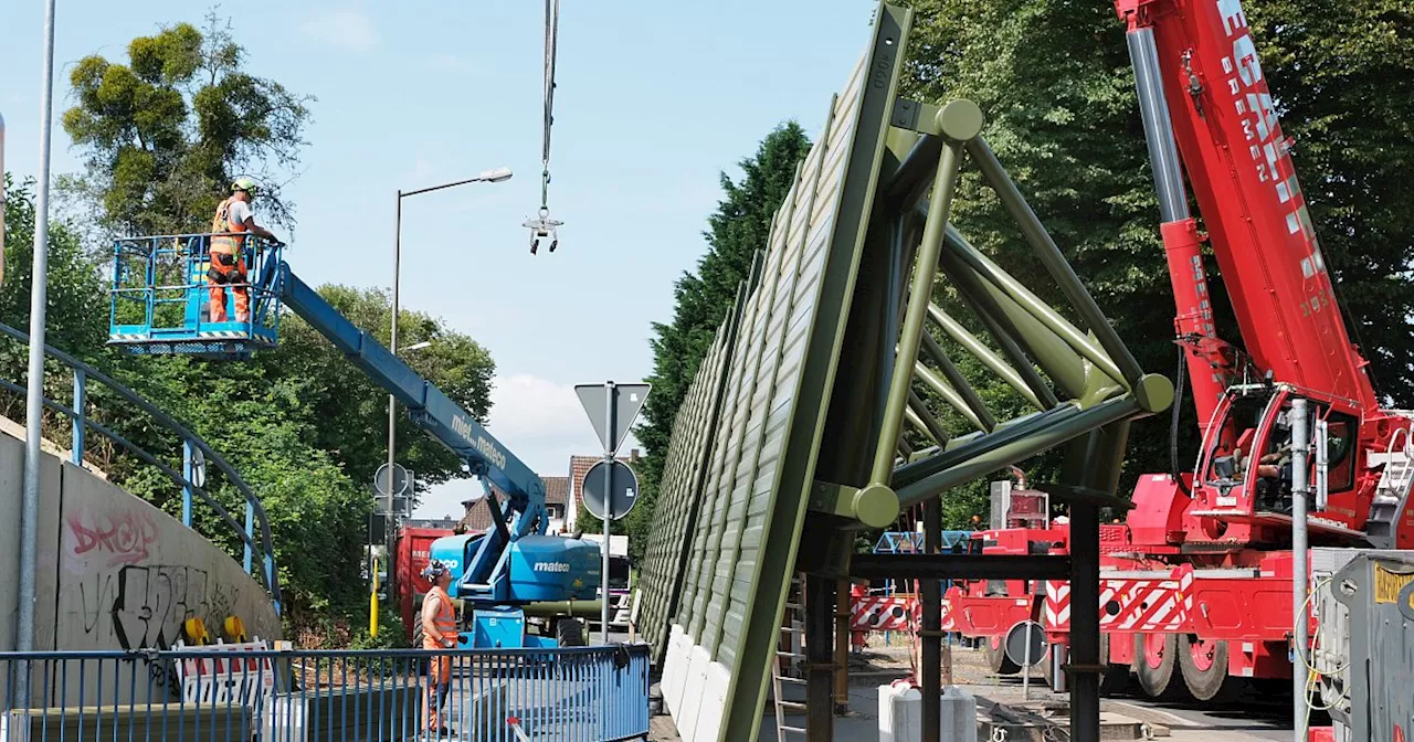 Arbeiten am Lärmschutz sorgen für Straßensperrung in Löhne