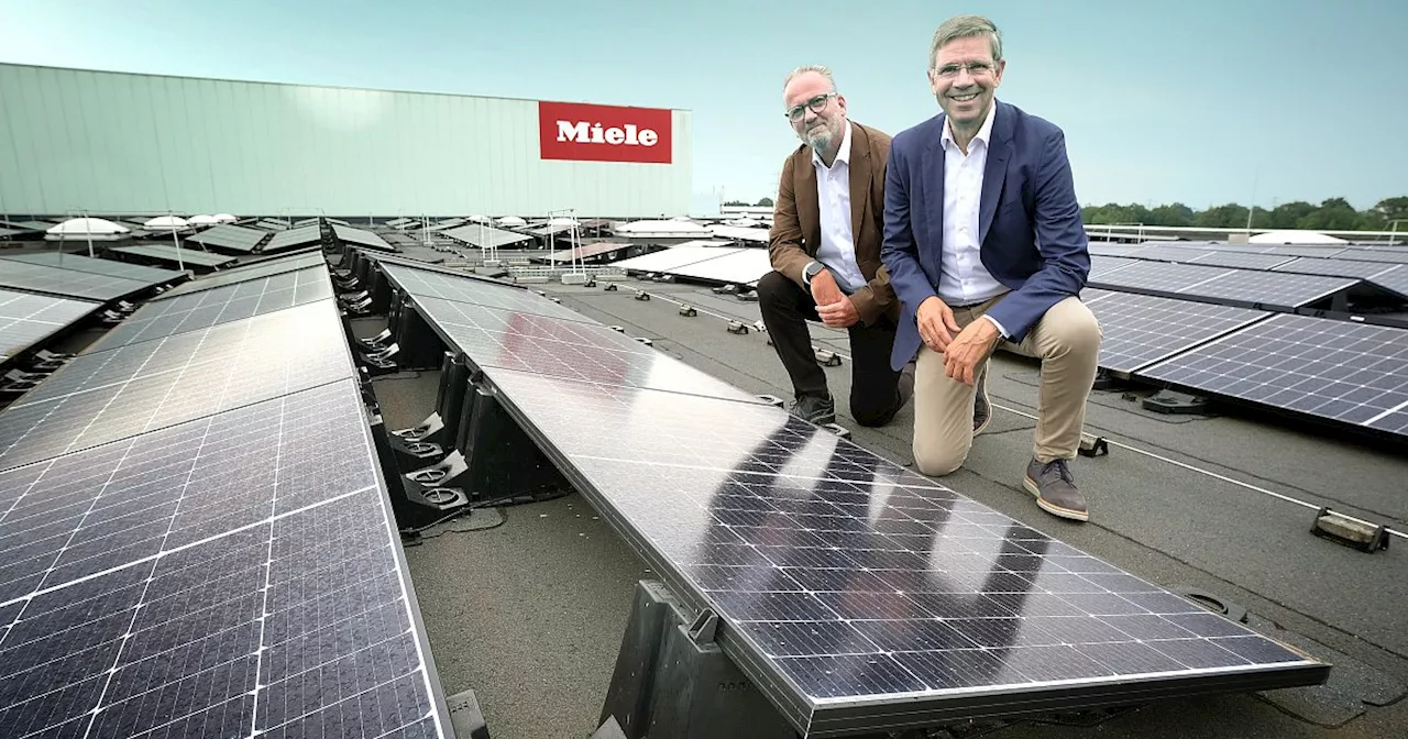 Gütersloher Unternehmen Miele stellt eine der größten Photovoltaik-Anlagen auf