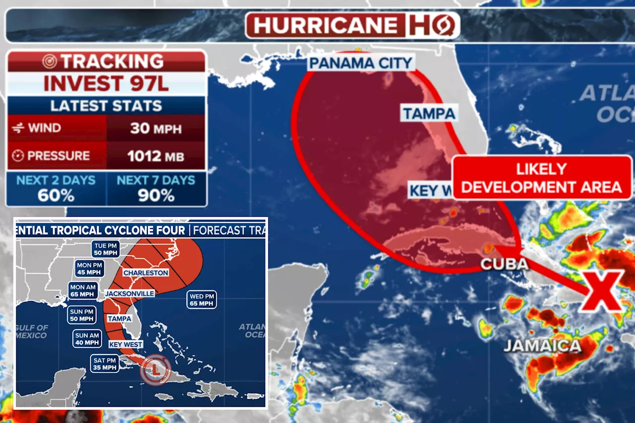 Florida under warnings as likely Tropical Storm Debby set to bring flooding rain