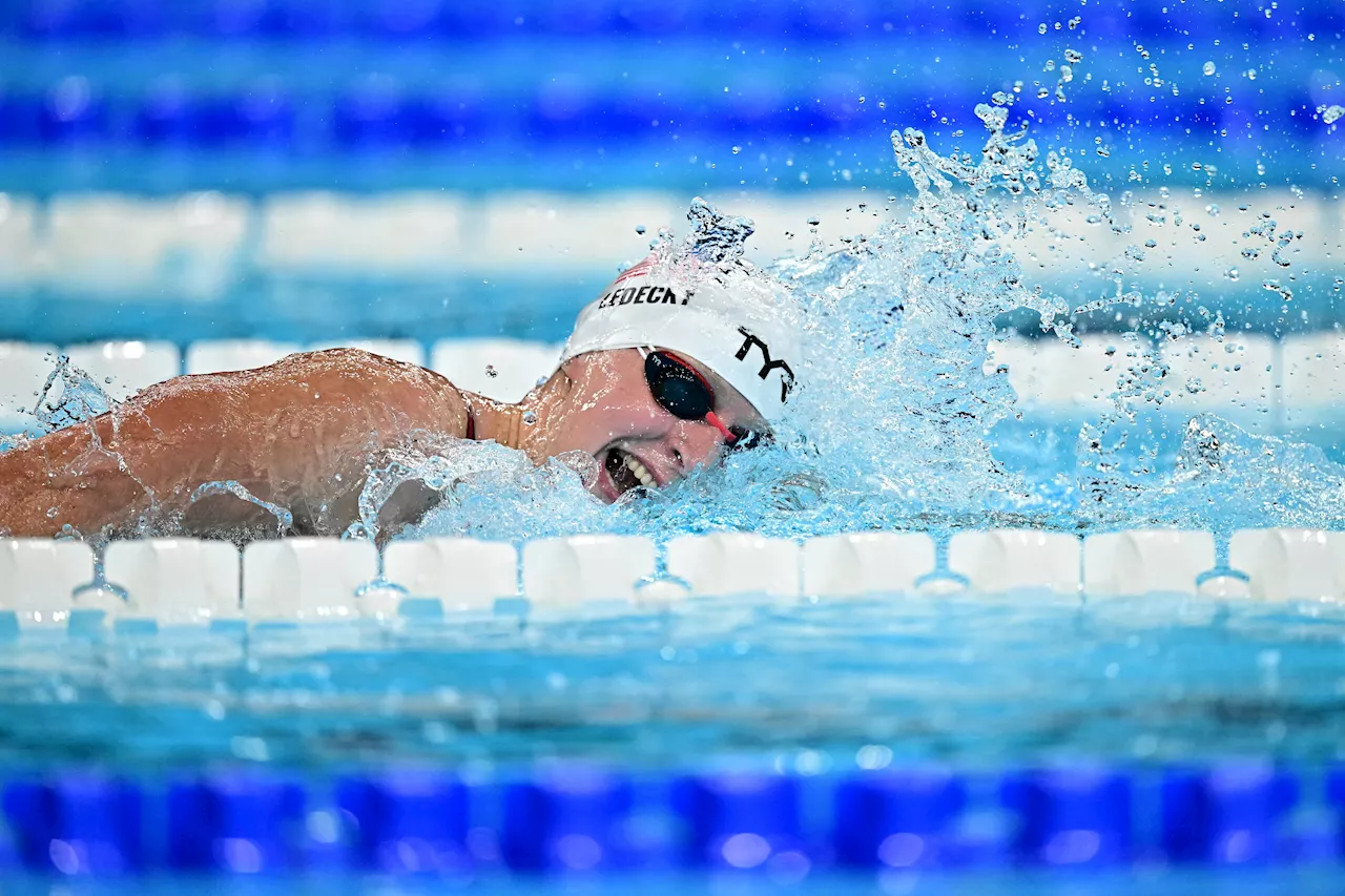 Katie Ledecky wins fourth consecutive 800-meter freestyle for historic Olympic gold